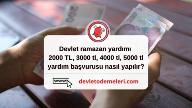 Devlet ramazan yardımı 2000 TL, 3000 tl, 4000 tl, 5000 tl yardım başvurusu nasıl yapılır?