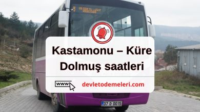 Kastamonu – Küre Dolmuş saatleri