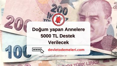 Doğum yapan Annelere 5000 TL Destek Verilecek