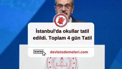 İstanbul'da okullar tatil edildi. Toplam 4 gün Tatil