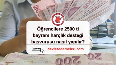 Öğrencilere 2500 tl bayram harçlık desteği başvurusu nasıl yapılır?