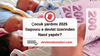çocuk yardımı 2025 başvuru e devlet üzerinden nasıl yapılır?